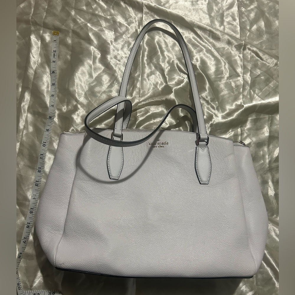 Bright White Kate Spade Monet Triple Compartment Tote Bag